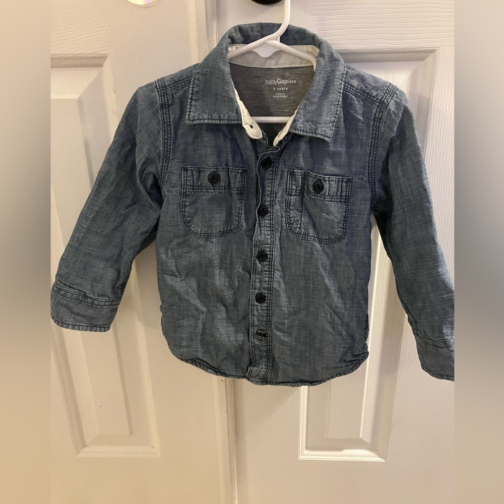 Boys lined denim shirt